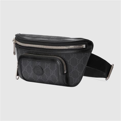 Marsupio con GG in GG Supreme nero 